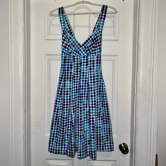 Calvin Klein | Dresses | Calvin Klein Polka Dot Cross Back Spring Summer  Midi Dress | Poshmark